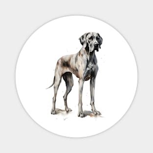 Great Dane Watercolor Style Magnet